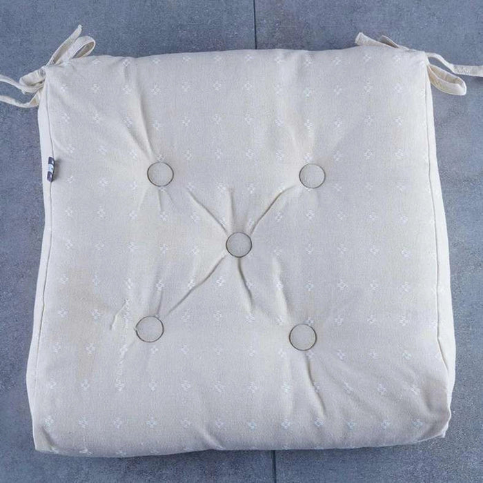 Serenity Textured Chair Pad - Beige Pan Home