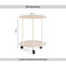 Serra End Table With 3 Wheels Metal Pan Home
