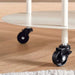 Serra End Table With 3 Wheels Metal Pan Home