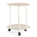 Serra End Table With 3 Wheels Metal Pan Home