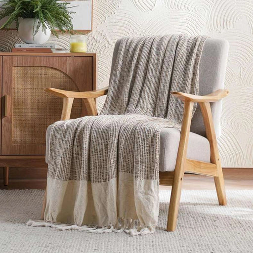 Serra Handwoven Cotton Throw 130X170Cm - Natural PAN HOME