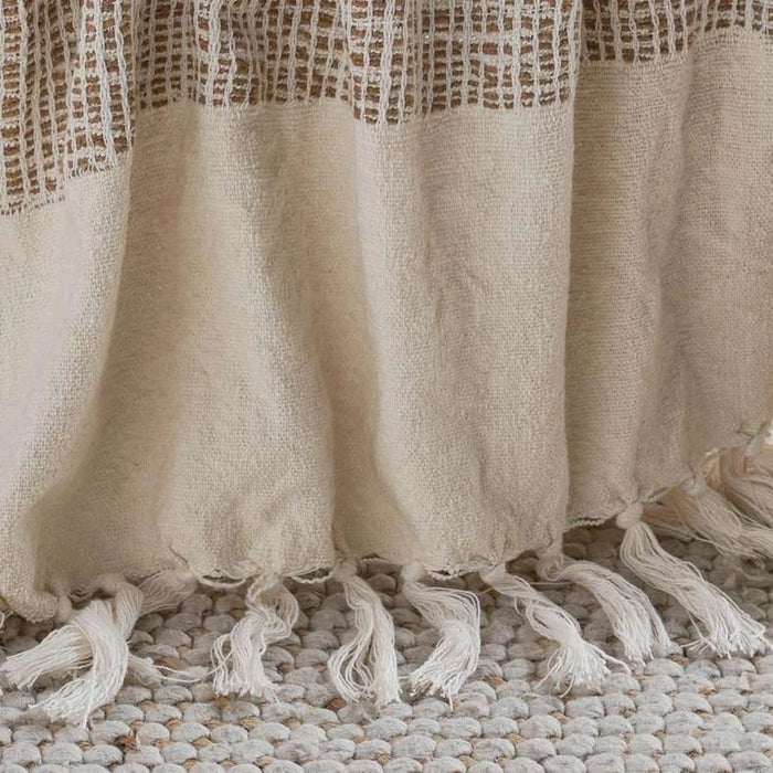 Serra Handwoven Cotton Throw 130X170Cm - Natural