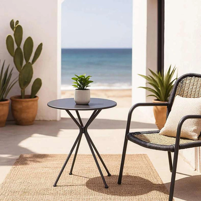 Serrine Outdoor Round Table - Grey