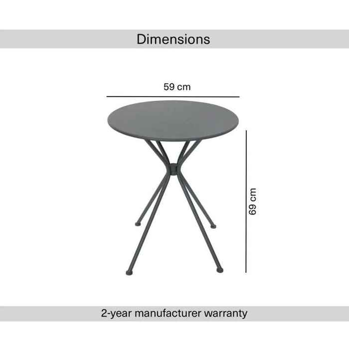 Serrine Outdoor Round Table - Grey
