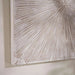 Setia Starburst Design Wood Wall Art - White Wash Pan Home