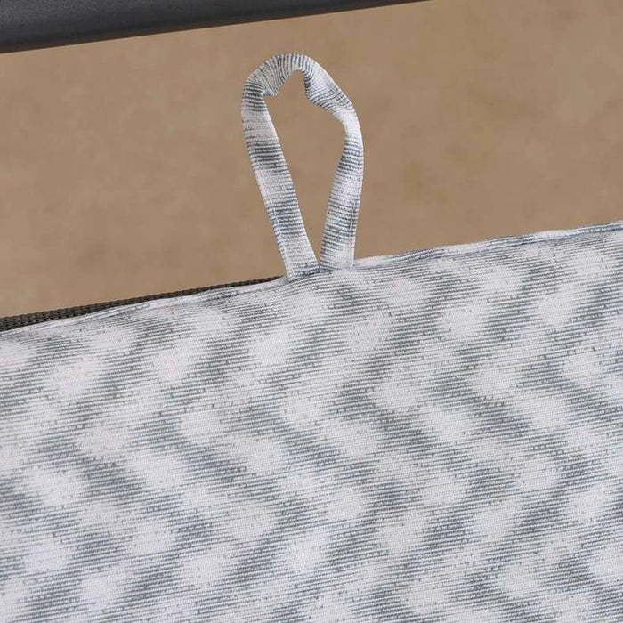Shadow Line Printed Water Repellant Outdoor Filled Chair Cushion 45X90X5Cm - Grey