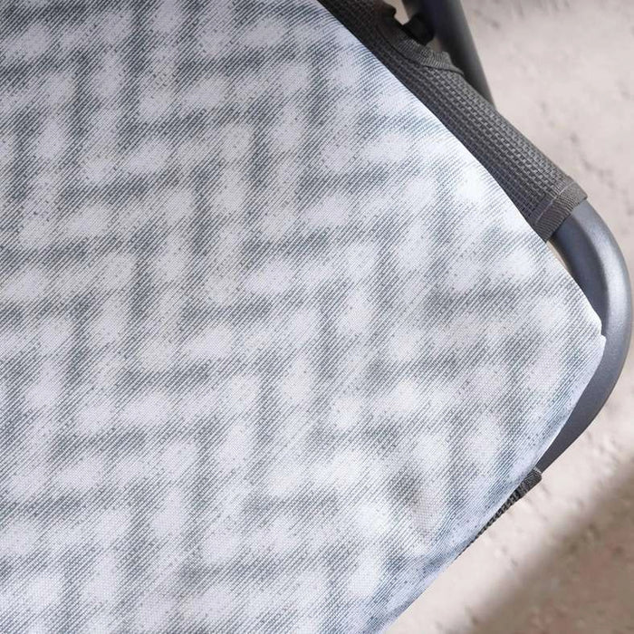 Shadow Line Printed Water Repellant Outdoor Filled Chair Cushion 45X90X5Cm - Grey