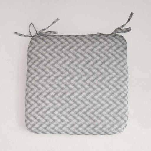 Shadow Line Printed Water Repellant Outdoor Filled Chair Pad 40X40X5Cm - Grey PAN HOME