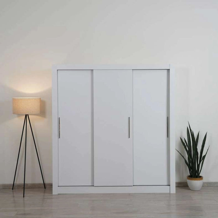 Shalet Sliding Door Wardrobe - White
