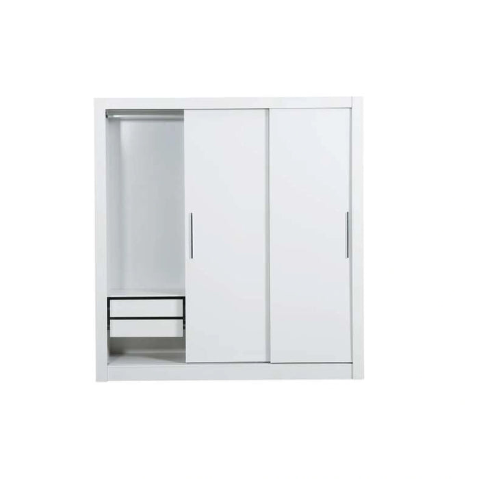 Shalet Sliding Door Wardrobe - White