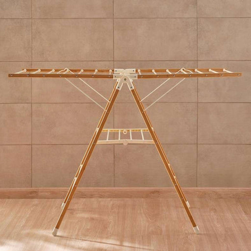 Shane Foldable Bamboo Cloth Dryer With 17M Drying Space 137X57X95Cm - Natural PAN HOME