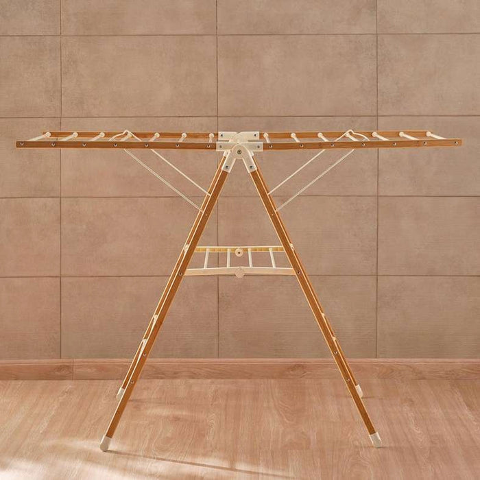 Shane Foldable Bamboo Cloth Dryer With 17M Drying Space 137X57X95Cm - Natural