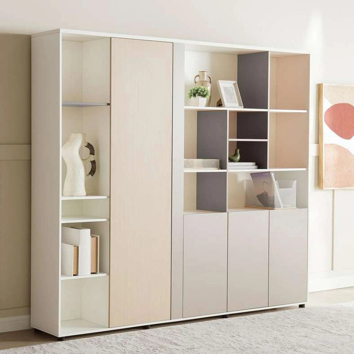 Shanil Office Cabinet Melamine Medium - Beige & White