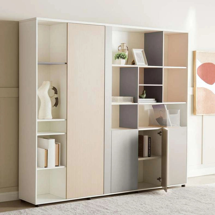 Shanil Office Cabinet Melamine Medium - Beige & White