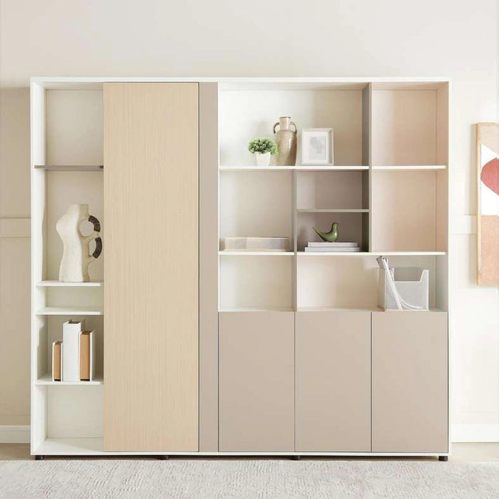 Shanil Office Cabinet Melamine Medium - Beige & White