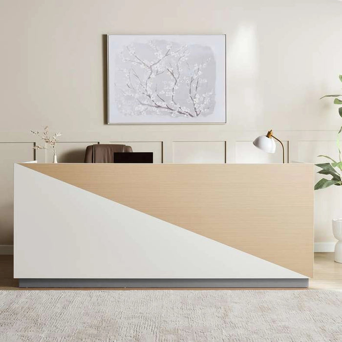 Shanil Office Reception Table Melamine - Beige & White