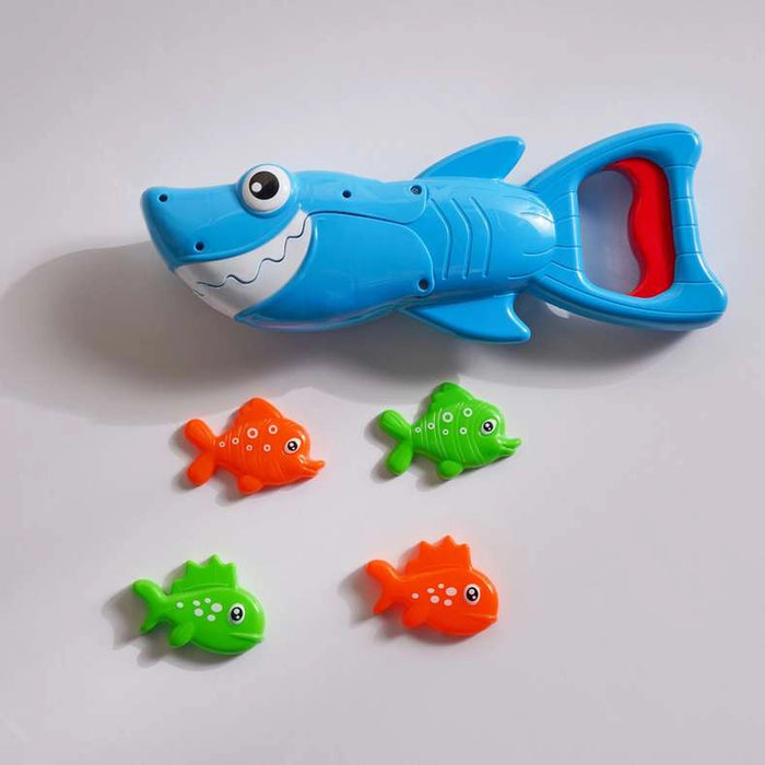 Shark Grabber Baby Bath Toy Set - Blue