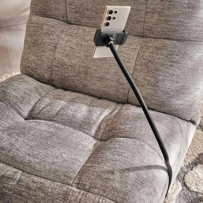 Shaw Single Seater Recliner With Swivel ( Phone Stand)- Light Grey
