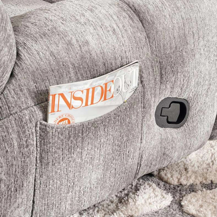 Shaw Single Seater Recliner With Swivel ( Phone Stand)- Light Grey