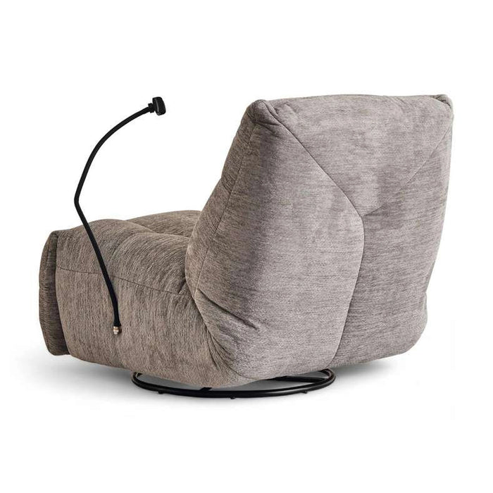 Shaw Single Seater Recliner With Swivel ( Phone Stand)- Light Grey