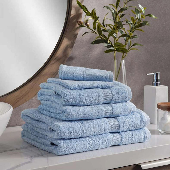 Shayne 6-Piece Bath Towel Set - Light Blue