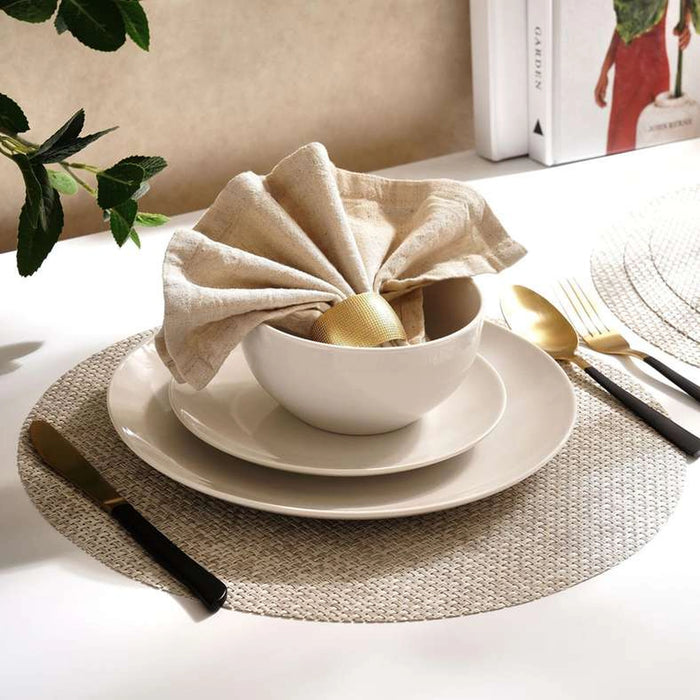 Shayton 4 Piece Placemat Set 38Cm - Ivory