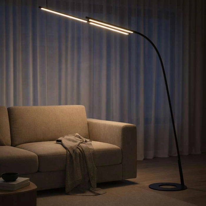 Sheldon 15W Led Floor Lamp 3000K Warm Light 120X52X200Cm - Black/Gold