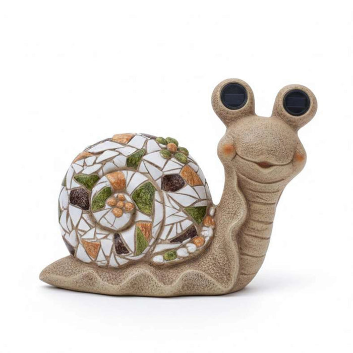 Sheldon Magnesia Snail Wih Solar 38X17.5X28.5Cm - Beige
