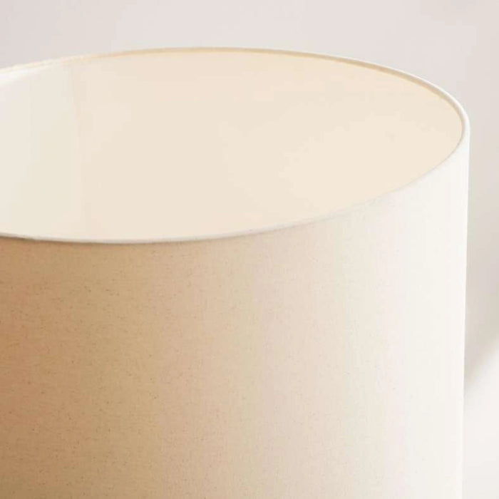 Shelley E27 Natural Capiz Floor Lamp Dia 42X154Cm - White