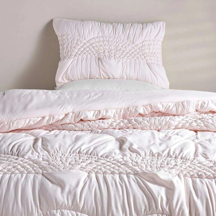 Sherri Sheared 2-Piecetextured Single Comforter Set 135X220Cm - Blush