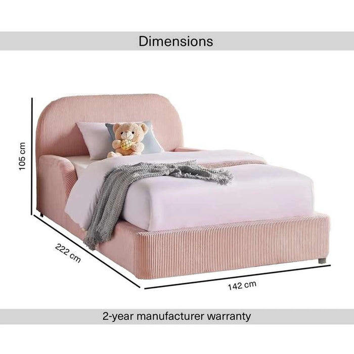 Shimon Kids Single Bed 120X200 Cm - Pink