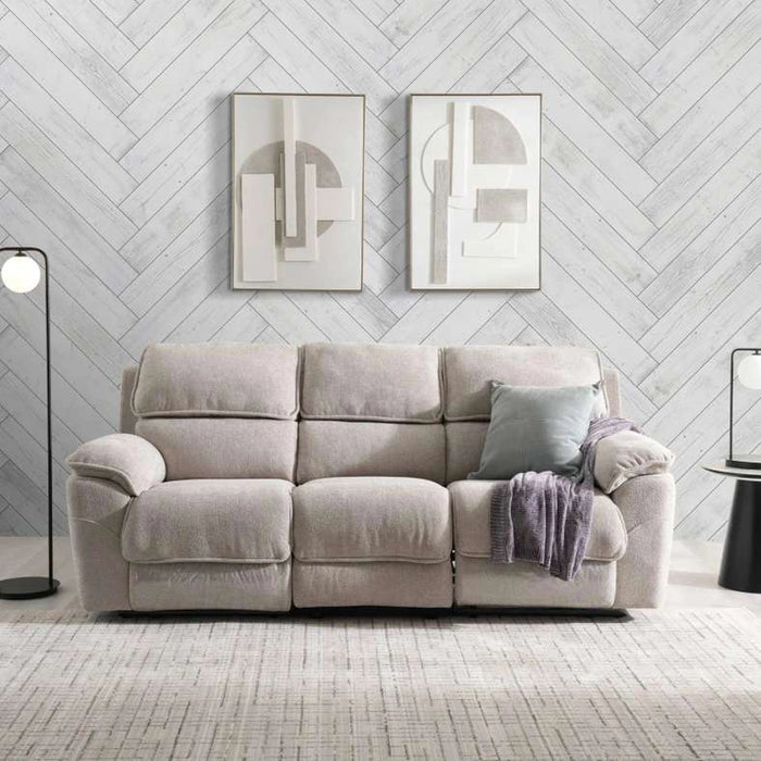 Shran 3 Seater Recliner Sofa - Beige