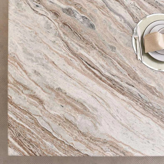 Sicily 8 Seater Dining Table Marble - Beige Brown