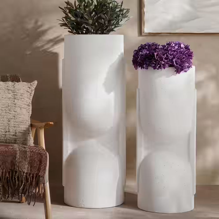 Sienna Polyresin Vase 38X36X91Cm - White