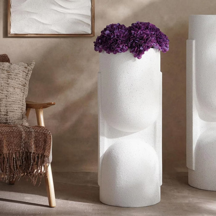 Sienna Polyresin Vase 38X36X91Cm - White