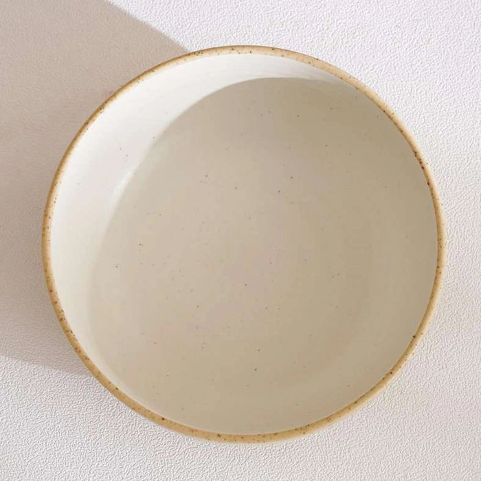 Sienna Spiral Stoneware Cereal Bowl Dia15Cm --White & Light Brown