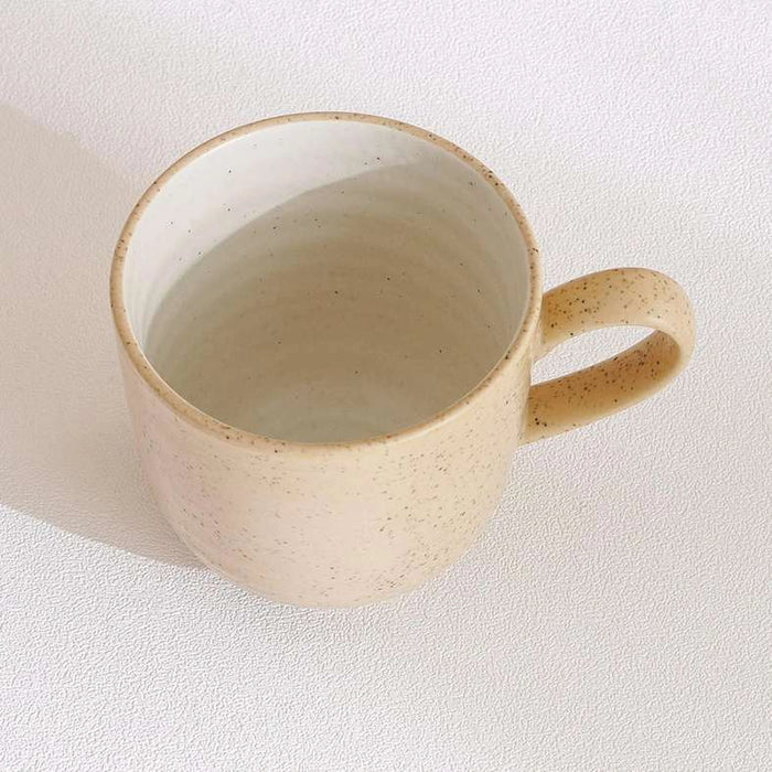 Sienna Spiral Stoneware Mug 350Ml --White & Light Brown
