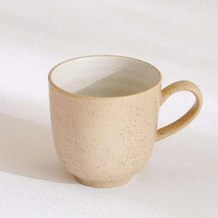 Sienna Spiral Stoneware Mug 350Ml --White & Light Brown
