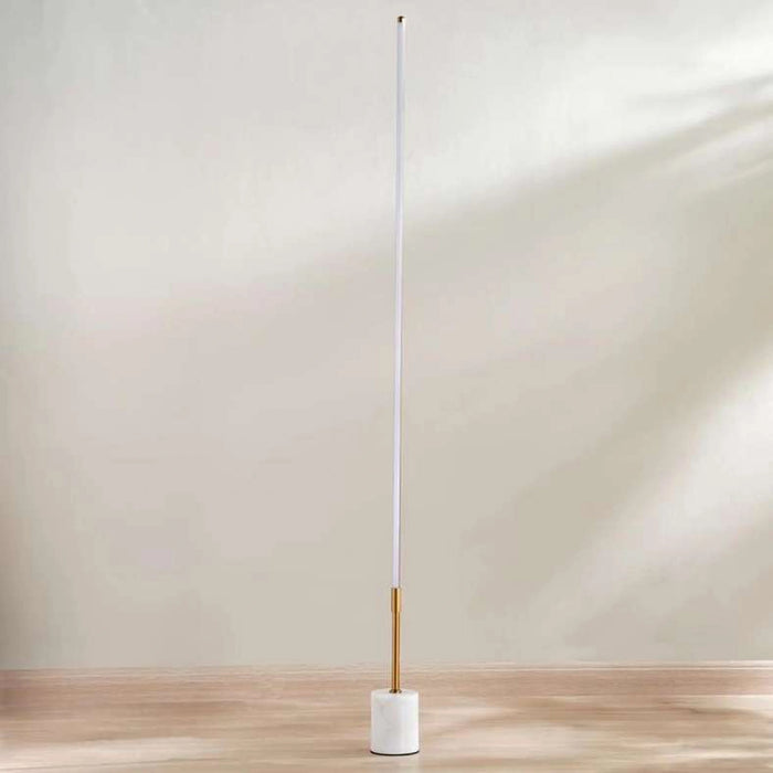Siera Integrated Led 14W Marble Base Floor Lamp 10X150Cm - Brass