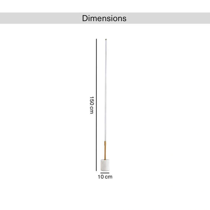 Siera Integrated Led 14W Marble Base Floor Lamp 10X150Cm - Brass