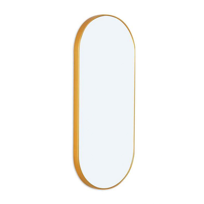 Sierra Set Of 2 Oval And Round Plastic Wall Mirrors 30X3X30Cm, 30X3X71Cm - Gold