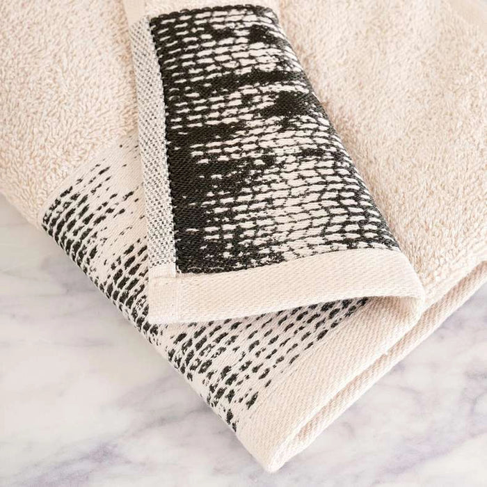Siesta Border Hand Towel 50X90Cm - Green