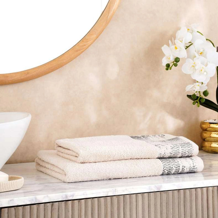 Siesta Border Hand Towel 50X90Cm - Green