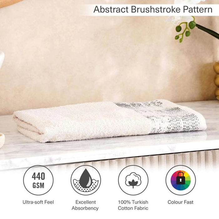 Siesta Border Hand Towel 50X90Cm - Green