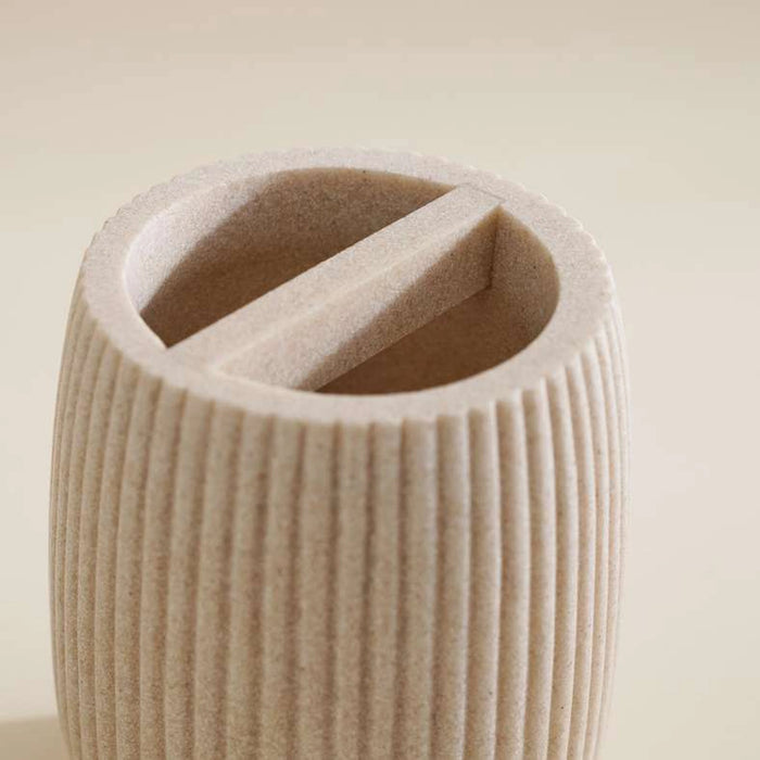 Siesta Tooth Brush Holder 8.3X8.3X10.2Cm - Beige