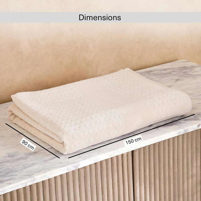 Siesta Velour Bath Sheet 90X150Cm - Cream