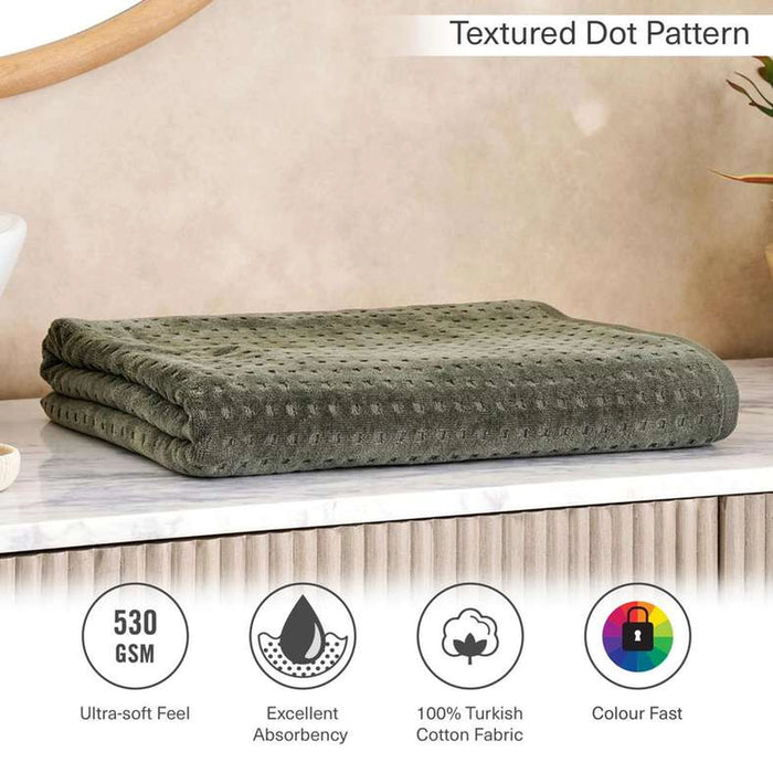 Siesta Velour Bath Sheet 90X150Cm - Green