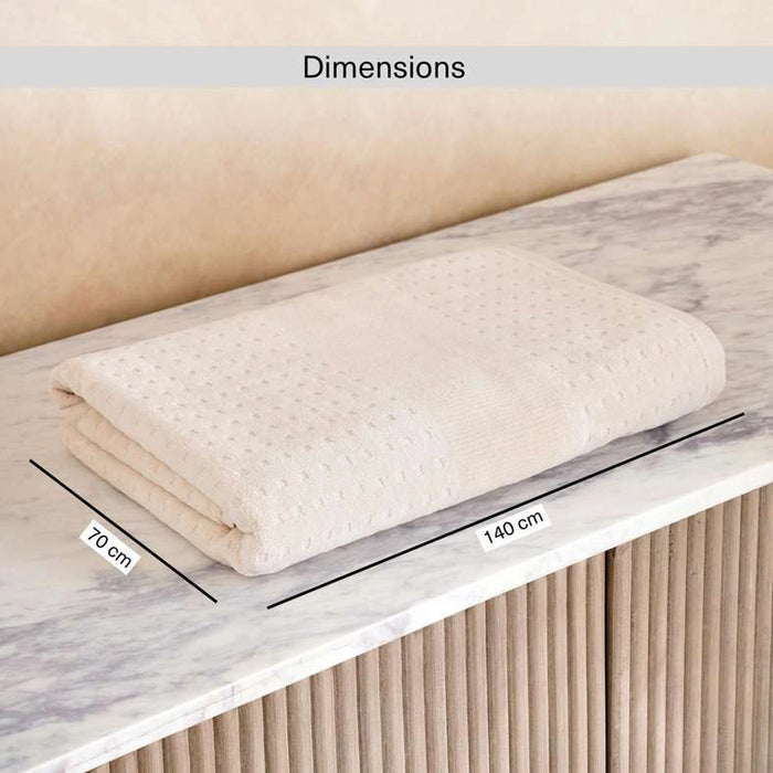 Siesta Velour Bathtowel 70X140Cm - Cream