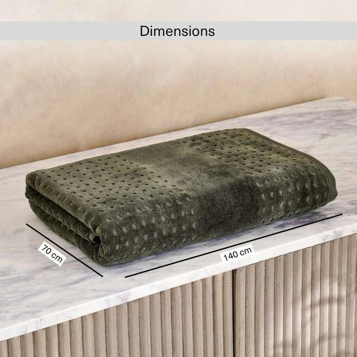 Siesta Velour Bathtowel 70X140Cm - Green