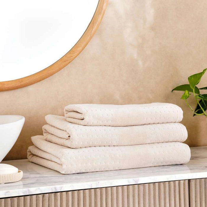 Siesta Velour Hand Towel 50X90Cm - Cream